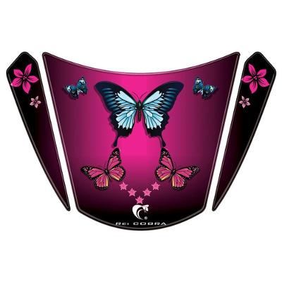 Adesivo Protetor De Rabeta Honda Cg Titan 125 1999 A 2008 Borboleta Rosa