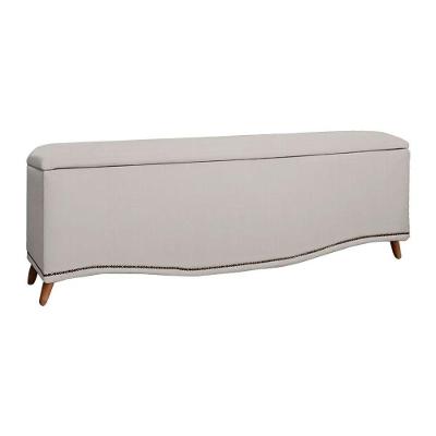 Calçadeira Sapateira Baú Holanda 195cm Shop Das Cabeceiras Carvalho