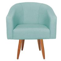 Kit Diva Recamier Heitor 140cm Lado Esquerdo e 02 Poltronas Luiza Suede Azul tiffany - 6