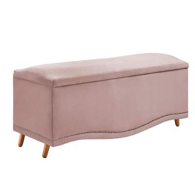 Calçadeira Sapateira Baú Holanda 160cm Shop Das Cabeceiras Rose