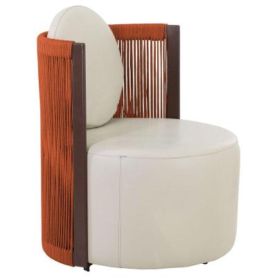 Poltrona Confort Armchair Puff Redondo Trama Original Terra Cota