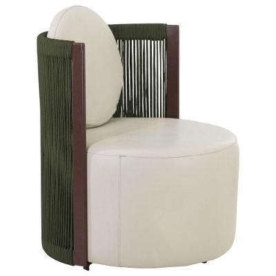 Poltrona Confort Armchair Puff Redondo Trama Original Verde Musgo