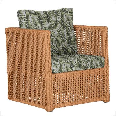 1 Poltrona Madri Alumínio Corda Náutica Estofado 5 Trama Terra Cota