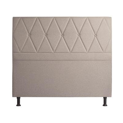 Cabeceira Realeza 140cm Velveteen Rato - Star Confort Linho Creme