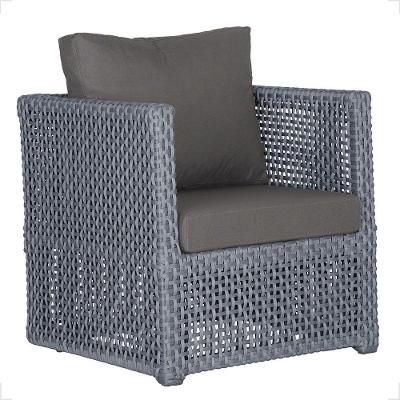 1 Poltrona Madri Alumínio Corda Náutica Estofado 11 Trama Prata