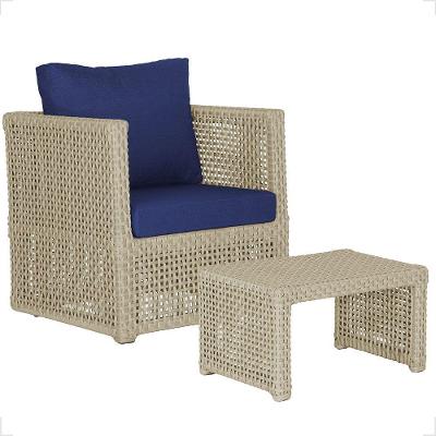 Mesa E 1 Poltrona Madri Corda Náutica Estofado 10 Trama Rami