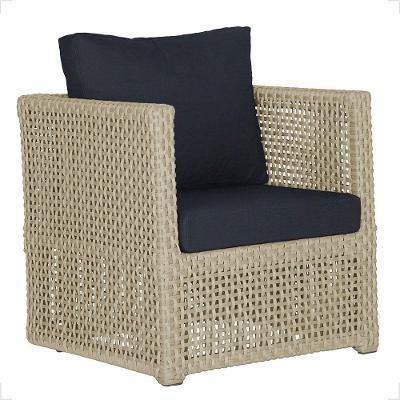 1 Poltrona Madri Alumínio Corda Náutica Estofado 12 Trama Rami