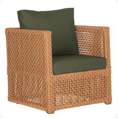 1 Poltrona Madri Alumínio Corda Náutica Estofado 13 Trama Terra Cota