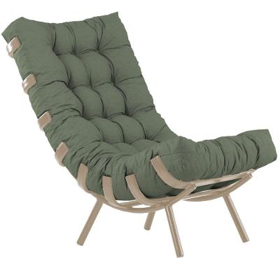 Kit Almofada Poltrona Costela Alumínio Decorativo Sala Fendi