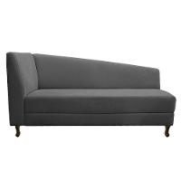 Kit Diva Recamier Heitor 160cm Lado Direito e 02 Poltronas Luiza Linho Cinza escuro - 7