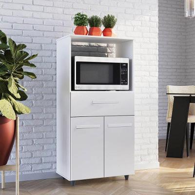 Armário Multiuso Luni 2 Portas 1 Gaveta Cozinha Mb1 Cor Branco