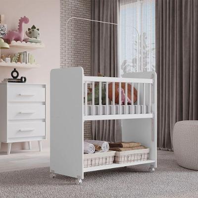 Berço Lótus Com Grade Fixa Mb1 Cor Branco