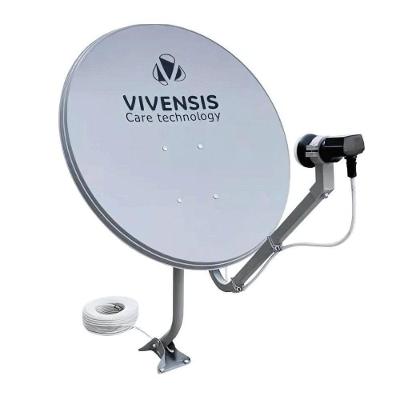 Kit Antena Parabólica Vivensis 60cm C- Cabo E Lnbf
