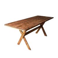 Mesa com 2 Bancos 1,90m de Madeira Maciça Moveis Adelin - 3