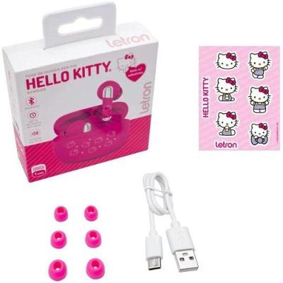 Fone De Ouvido Bluetooth Letron Hello Kitty