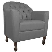 Kit Diva Recamier Diana 160cm Lado Esquerdo e 02 Poltronas Julia Suede Cinza - 7