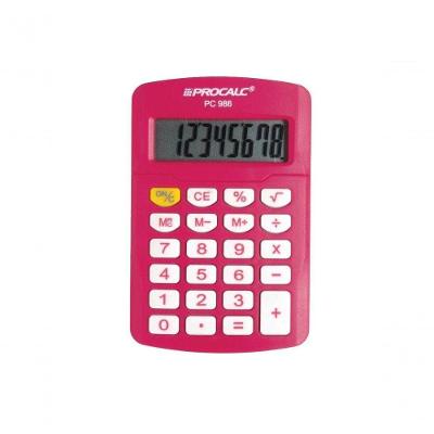 Calculadora Pessoal Procalc Pc986-p8 Dígitos Pink