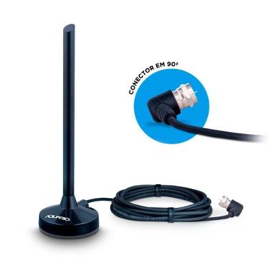 Antena Interna-externa Aquário Dtv-100p Vhf-uhf-fm