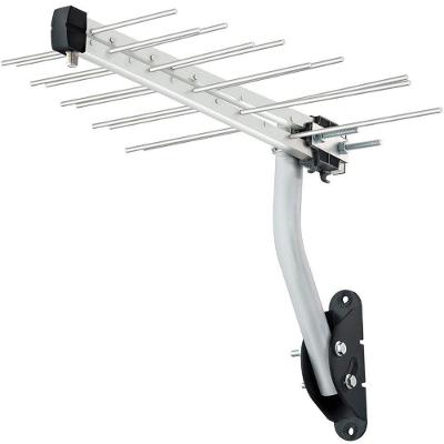 Antena Digital Externa Log Tv 12dbi 20 Elem. Kit Inst.