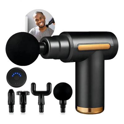 Massageador Pistola Elétrica Profissional Muscular Portátil Aparelho Fisioterapia Corporal, 6 Velocidades