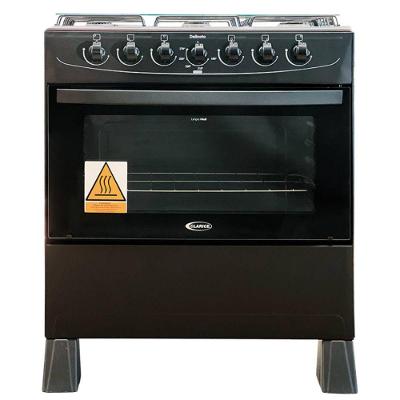 Fogão a Gás de Piso 6 Bocas GLP Clarice Delicato Mesa Inox Acendimento Manual Preto