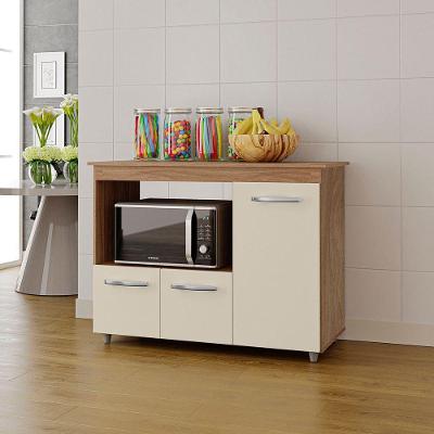 Armário Multiuso Bela 3 Portas Cozinha Mb1 Cor Savana Off White Pc
