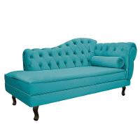 Kit Diva Recamier Diana 160cm Lado Esquerdo e 02 Poltronas Julia Suede Azul Turquesa - 5