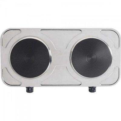 Fogão Elétrico Cooktop Agratto FM01 2 Bocas Ferro Fundido Inox Cinza 110V