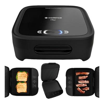Sanduicheira Elétrica Cadence SAN400 Antiaderente com Luz Indicadora 750W Preto 110V