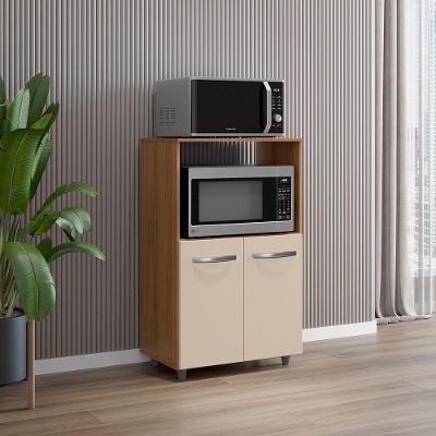 Armário Multiuso Nésia 2 Portas Cozinha Mb1 Cor Savana Off White Pc