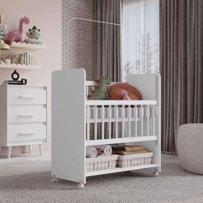 Berço Lótus Com Grade Móvel Mb1 Cor Branco