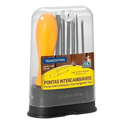 Conjunto 6 Ferramentas Fenda E Philips Tramontina Completo