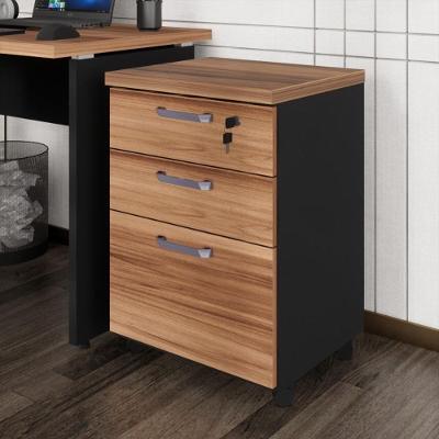 Gaveteiro De Escritório 46cm Com Chave 3 Gavetas E Rodízios Multimóveis Cr25302 Sevilha/preto