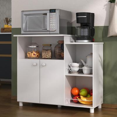 Balcão De Cozinha Multiuso Para Forno/micro-ondas 86cm Multimóveis 2358 Branco Branco