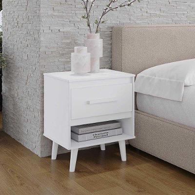 Mesa De Cabeceira Ipê 1 Gaveta Mb1 Cor Branco