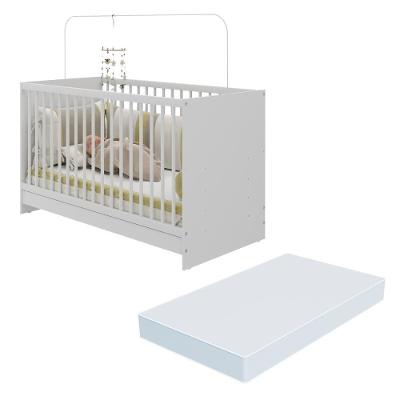 Berço 3 Em 1 Com Colchão Incluso Multimóveis Mpf0527gc Branco