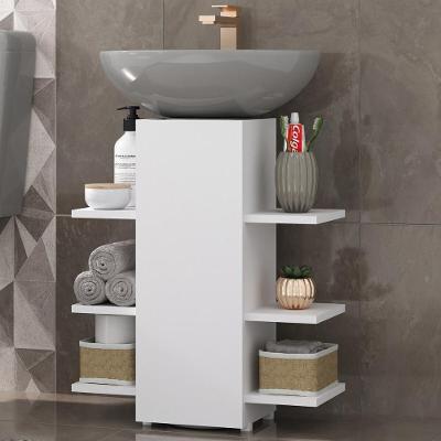 Gabinete Armário De Banheiro Para Pia De Coluna Multimóveis Mpf5026 Branco