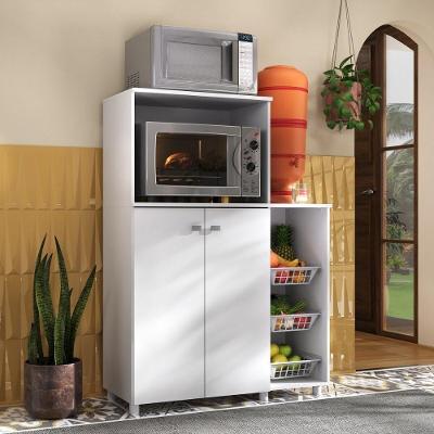 Balcão De Cozinha Multiuso Para Forno E Micro-ondas Multimóveis Mpf2531 Branco