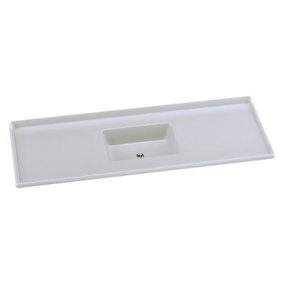 Pia De Cozinha Mármore Sintético 150x55cm Multimóveis Cr20481 Gelo