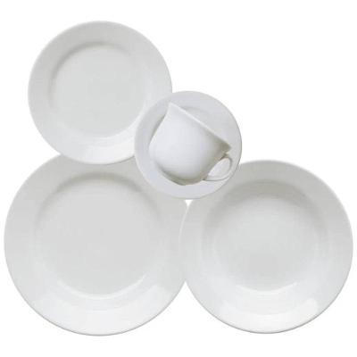Conjunto De Jantar Donna 20 Peças Em Cerâmica Oxford Branco