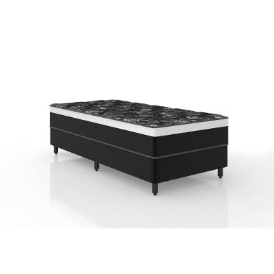 Cama Box Solteiro Conjugado Lotus D26 88x188x47 Plumatex Preto