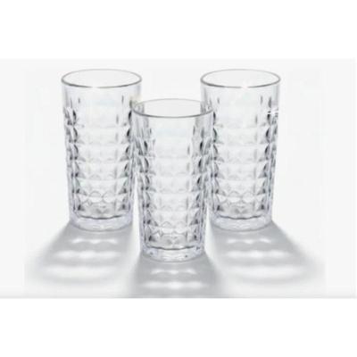 Jogos De 3 Copos Altos Vidro Mônaco Transparente 300ml Zein Transparente