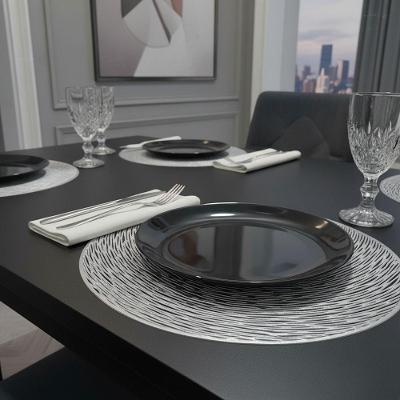 Jogo Americano Vintage Sousplat Mesa 37,5cm Prata 2 Un