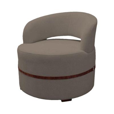 Poltrona Decorativa Luana Estofada Para Sala Em Linho Marrom