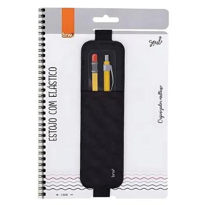 Estojo Com Elástico Organizador Multiuso Brw Preto