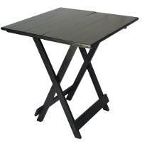 Mesa Dobrável 70x70 Retrátil De Madeira Preto - 1
