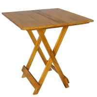 Mesa Dobrável 70x70 Retrátil De Madeira Mel - 2