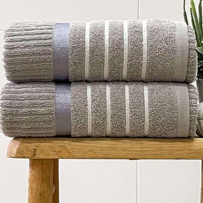 Toalha De Rosto Fio Penteado Nancy 50x70 Cinza