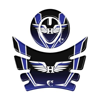 Adesivo Protetor Tanque Bocal Azul Moto Bros Até 2015 Cor Preto