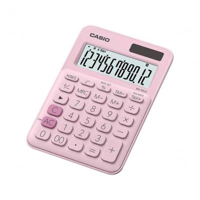 Casio Calculadora Mesa Ms20uc12 Dígitos Rosa Claro